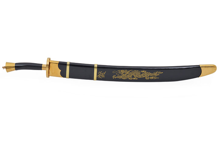 Espada de iniciação Kungfu, Modelo preto - Semi-flexível