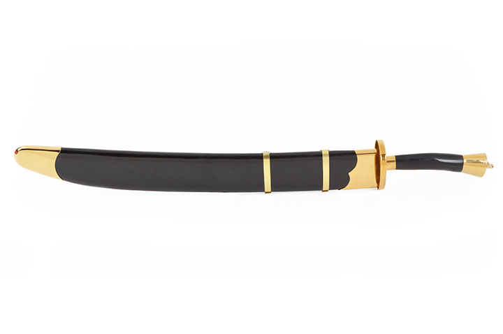 Kungfu Initiation Broadsword, Black model - Semi-Flexible