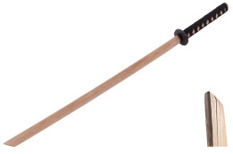 Bokken com punho trançado, Katana de madeira - Modelo leve (lascado)