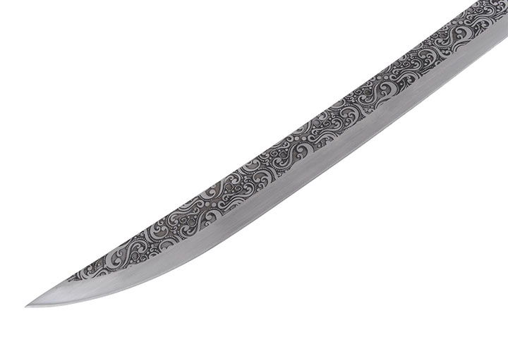 Sabre da Dinastia Qing - Liuyedao com cabeça de tigre, rígido afiado
