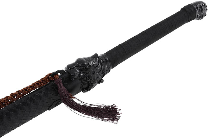 Sabre da Dinastia Qing - Liuyedao com cabeça de tigre, rígido afiado