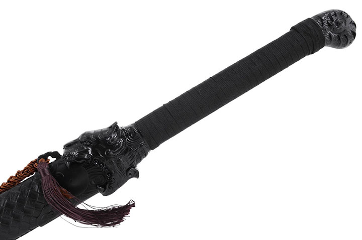 Sabre da Dinastia Qing - Liuyedao com cabeça de tigre, rígido afiado