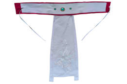 Cinturón Bixi bordado, Hanfu - Azul claro