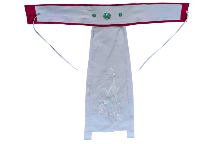 Ceinture Bixi Brodée, Hanfu - Bleu Clair