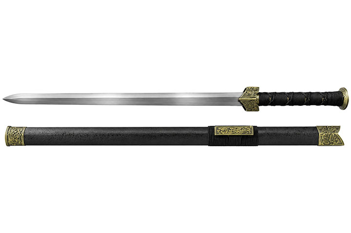 Espada Han YinNeng - Punho bronze, rígido
