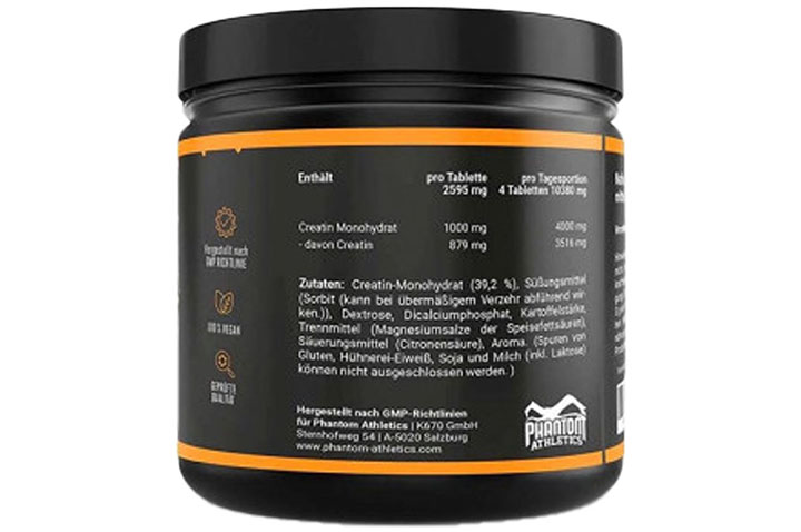 Suplemento alimentar, Vegan - Creatina, Phantom Athletics