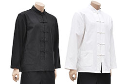 Camisa tradicional «Tangzhuang» Mangas Largas, Algodón