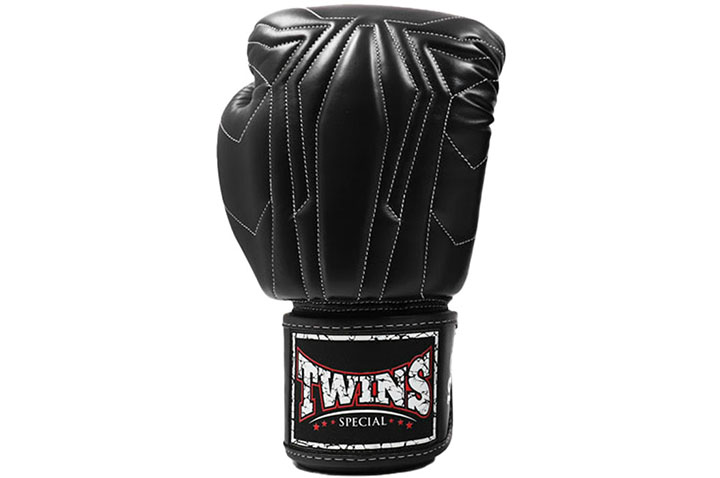 Guantes de Boxeo, Cuero - BGVL 14 Black, Twins