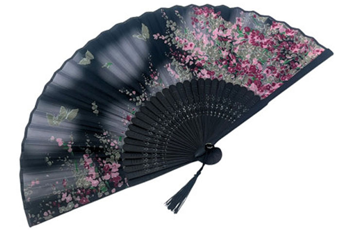Light Summer Fan, Purple Flowers