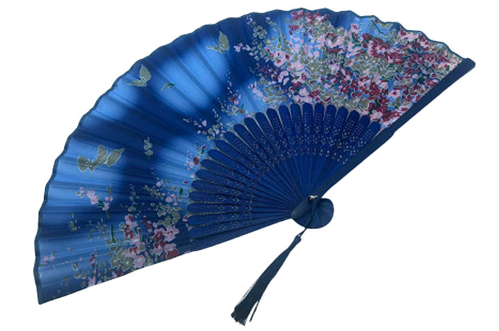 Light Summer Fan, Purple Flowers