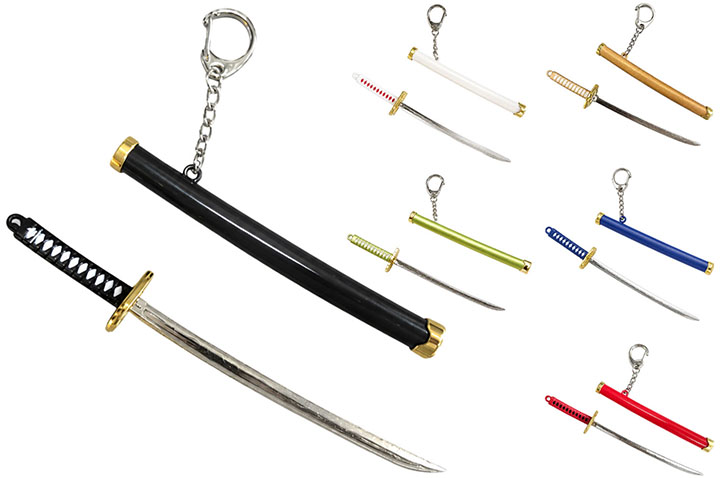 Llavero y abrecartas Katana, color liso