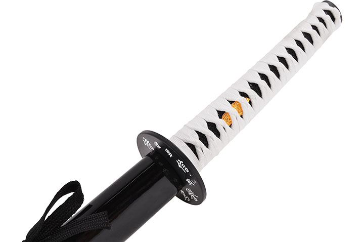 Katana Iaito Dragón, Negro y Mango blanco