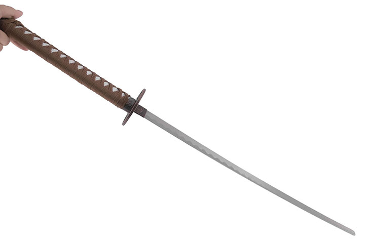 Katana Iaito Dragón, Negro y Mango Marrón