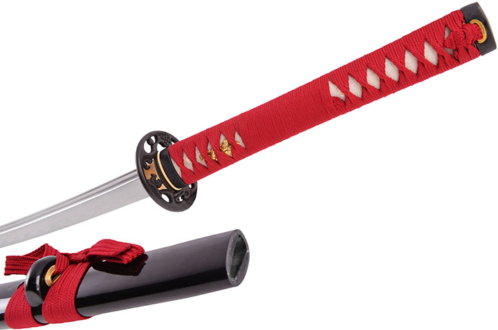 Katana Fudoshin, Red & Black - Sharpened