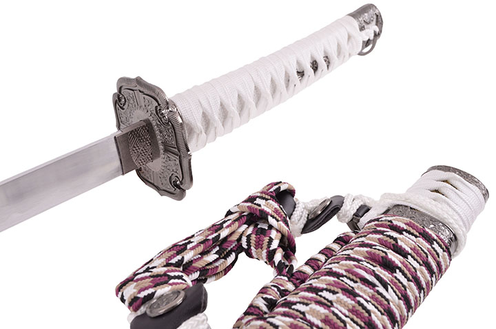 Katana Tachi, Burgundy & White - Semi-Sharpened