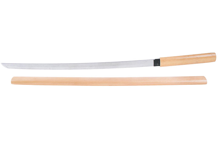 Katana Shirasaya de Madera - Recta & sin guardia