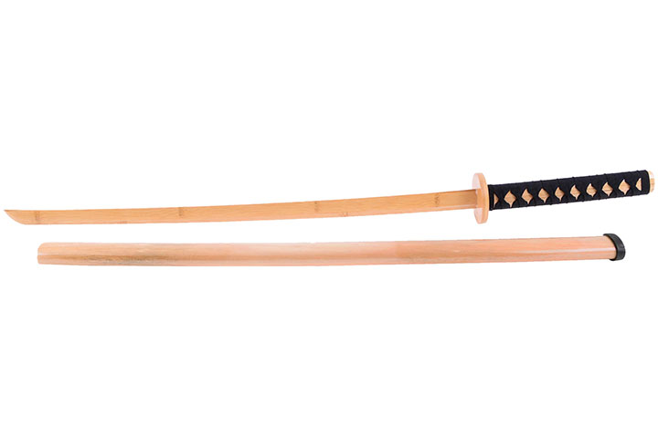 Katana avec fourreau, Entraînement - Bambou naturel