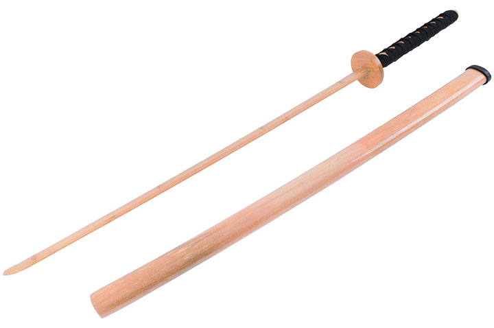 Katana avec fourreau, Entraînement - Bambou naturel