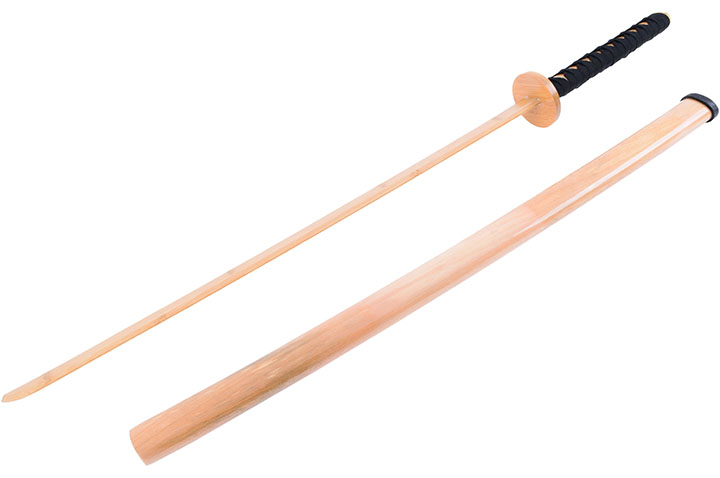 Katana con vaina, Entrenamiento - Bambú natural