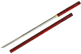Katana Shirasaya Fudoshin, Zatoichi Maru Red - Sharped