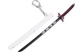 Porta-chaves e abridor de cartas com pétalas Katana Demon Slayer