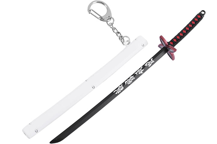Porta-chaves e abridor de cartas com pétalas Katana Demon Slayer