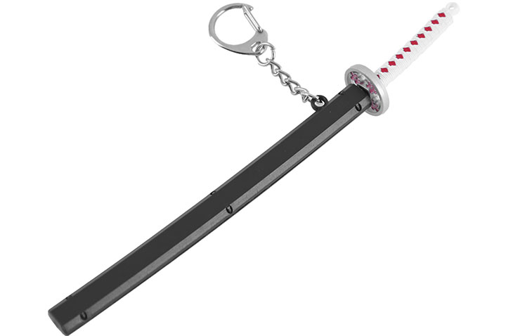 Porta-chaves e abridor de cartas com Katana de flores Demon Slayer