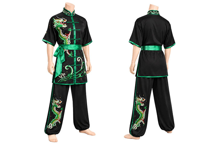 Tenue Chang Quan - Brodée, Dragon Vert