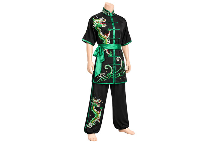 Tenue Chang Quan - Brodée, Dragon Vert