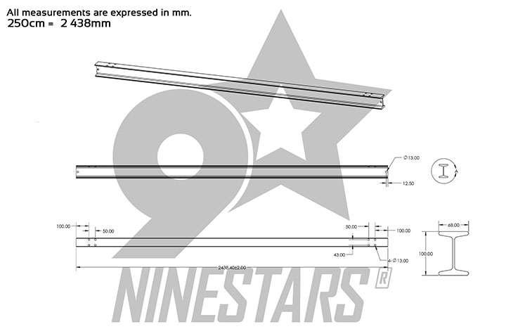 Riel para saco de boxeo, 100% Personalizable | NineStars®