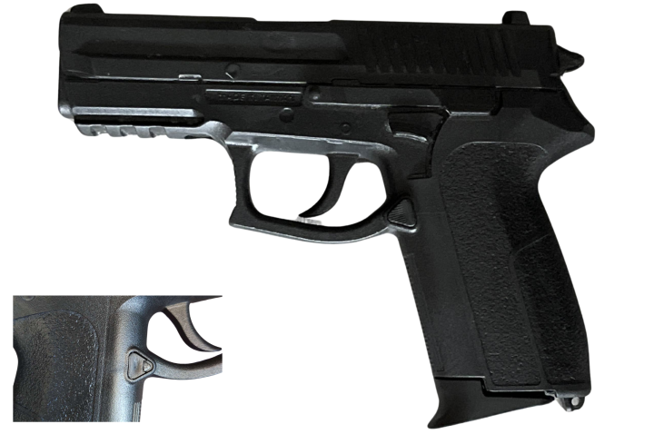 Pistolet Caoutchouc, Modèle avec chargeur (Défaut Chargeur)